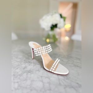 Christian Louboutin Spikes Only Heel White Size 38